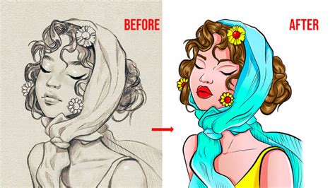 how to turn a drawing into digital art and the impact of color palettes on mood